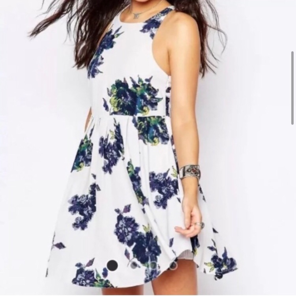 Cloud Multi Flutterby Blue Floral Dress
